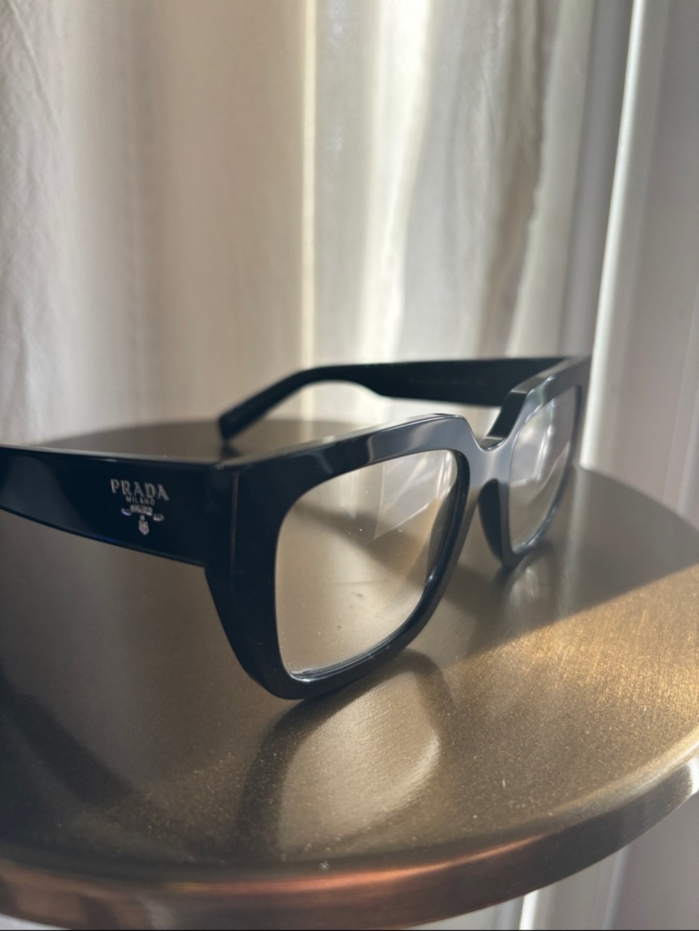 Prada Black High-Gloss Square Frame Sunglasses - Picture 7 of 8